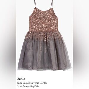 Zunie Gray and Pink Sequin Dress, Like new